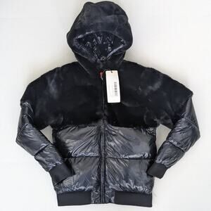 Save The Duck Bonnie Faux Fux Jacket, Black, Big Kids 12